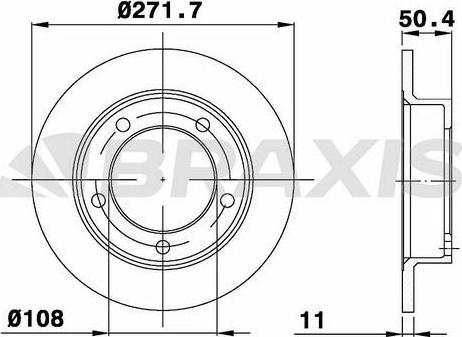 Braxis AE0463 - Brake Disc autospares.lv