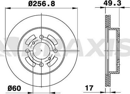 Braxis AE0467 - Brake Disc autospares.lv