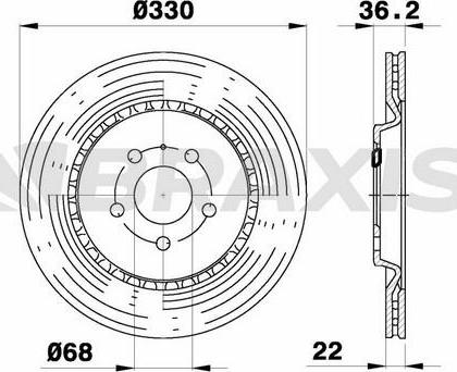 Braxis AE0419 - Brake Disc autospares.lv