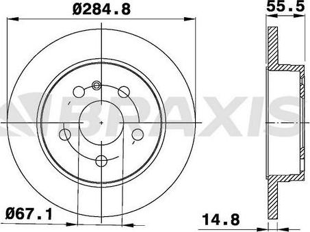 Braxis AE0484 - Brake Disc autospares.lv