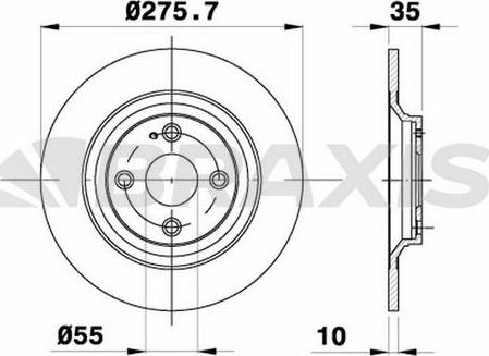 Braxis AE0487 - Brake Disc autospares.lv