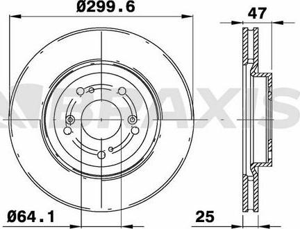 Braxis AE0432 - Brake Disc autospares.lv