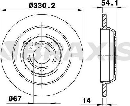 Braxis AE0437 - Brake Disc autospares.lv