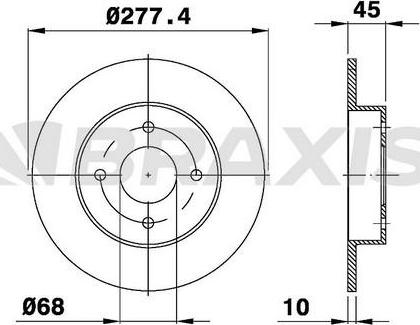 Braxis AE0420 - Brake Disc autospares.lv