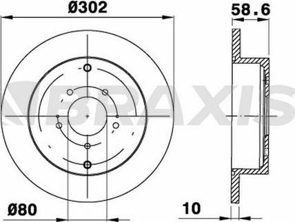 Braxis AE0421 - Brake Disc autospares.lv