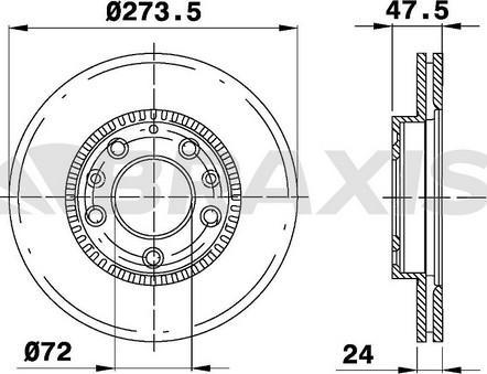 Braxis AE0422 - Brake Disc autospares.lv