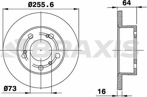 Braxis AE0427 - Brake Disc autospares.lv