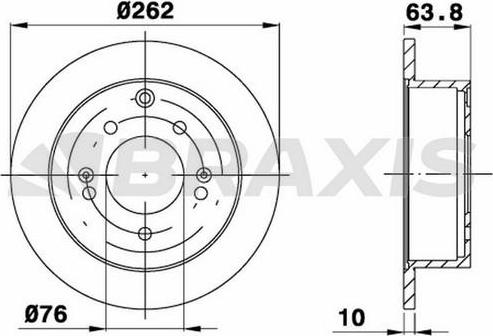 Braxis AE0596 - Brake Disc autospares.lv