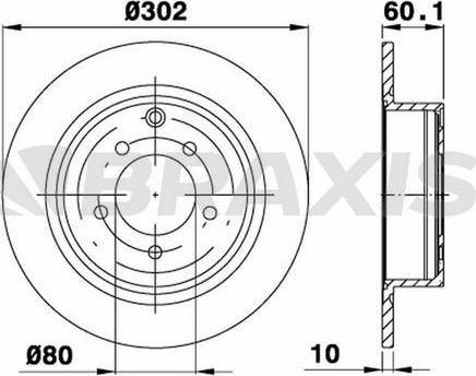 Braxis AE0549 - Brake Disc autospares.lv