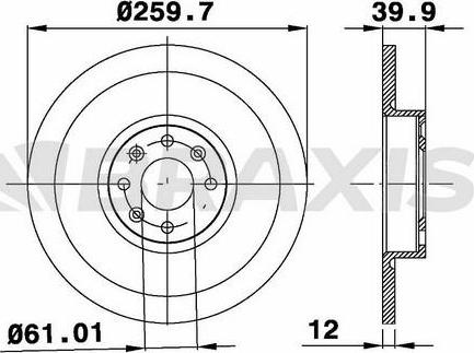 Braxis AE0559 - Brake Disc autospares.lv