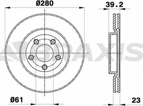 Braxis AE0552 - Brake Disc autospares.lv