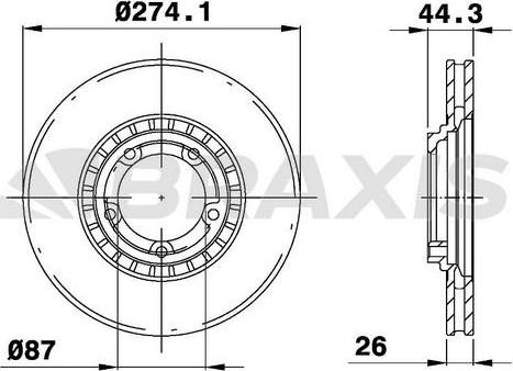 Braxis AE0569 - Brake Disc autospares.lv