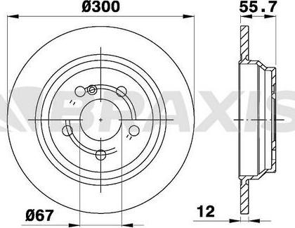 Braxis AE0565 - Brake Disc autospares.lv