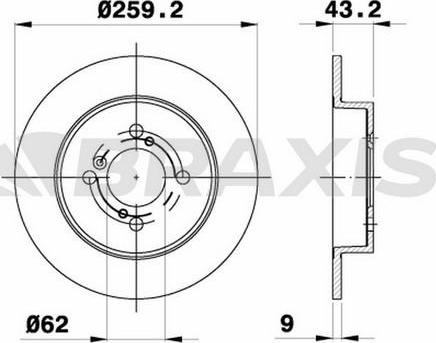 Braxis AE0566 - Brake Disc autospares.lv