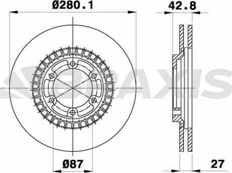 Braxis AE0568 - Brake Disc autospares.lv