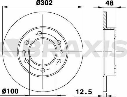 Braxis AE0504 - Brake Disc autospares.lv