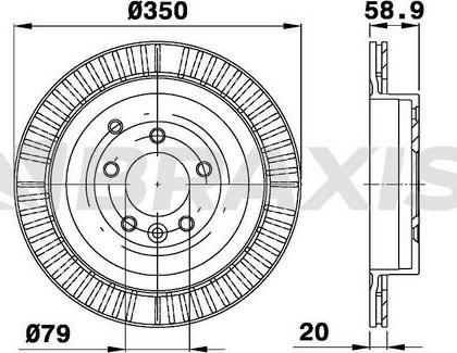 Braxis AE0502 - Brake Disc autospares.lv