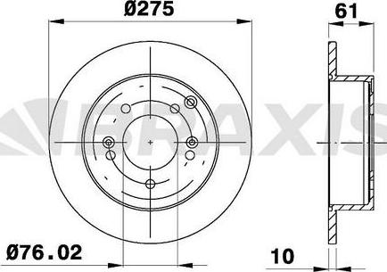 Braxis AE0584 - Brake Disc autospares.lv