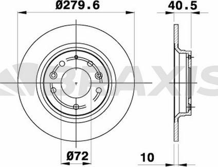 Braxis AE0580 - Brake Disc autospares.lv