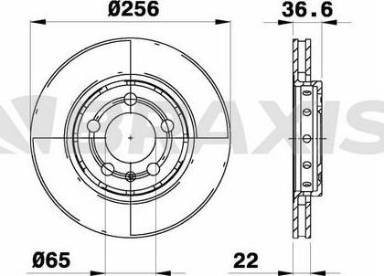 Braxis AE0529 - Brake Disc autospares.lv