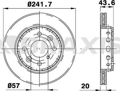 Braxis AE0522 - Brake Disc autospares.lv