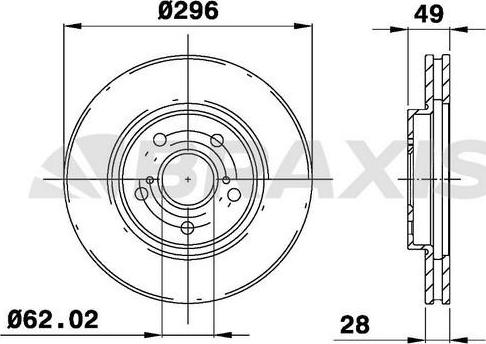 Braxis AE0570 - Brake Disc autospares.lv