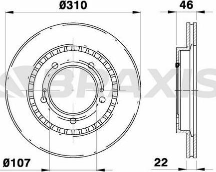 Braxis AE0691 - Brake Disc autospares.lv