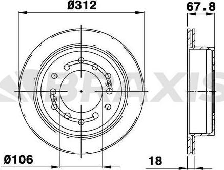 Braxis AE0693 - Brake Disc autospares.lv