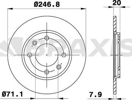 Braxis AE0649 - Brake Disc autospares.lv