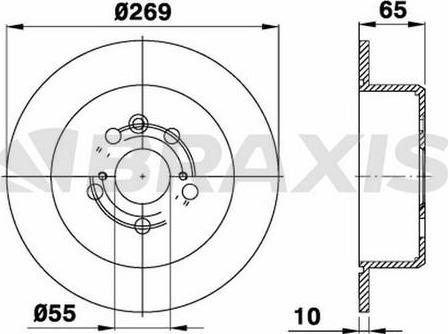 Braxis AE0645 - Brake Disc autospares.lv