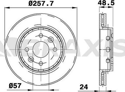 Braxis AE0642 - Brake Disc autospares.lv