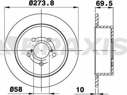 Braxis AE0647 - Brake Disc autospares.lv