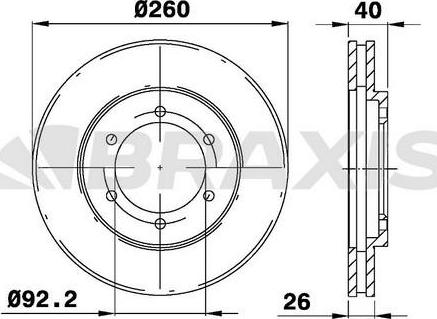 Braxis AE0656 - Brake Disc autospares.lv