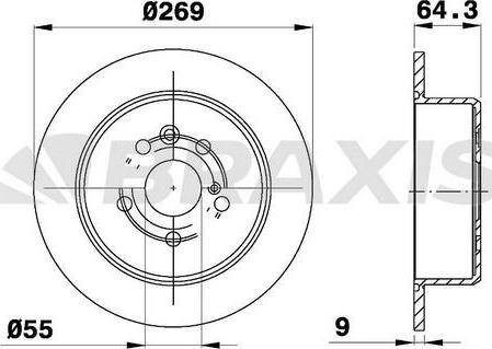 Braxis AE0650 - Brake Disc autospares.lv