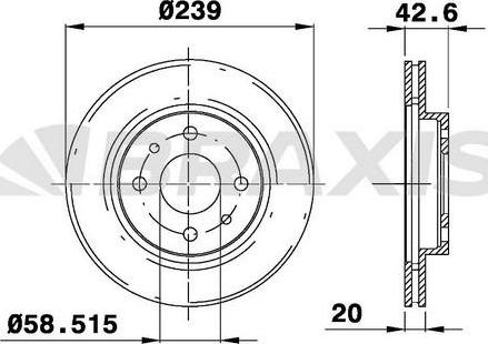 Braxis AE0653 - Brake Disc autospares.lv