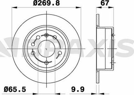 Braxis AE0652 - Brake Disc autospares.lv