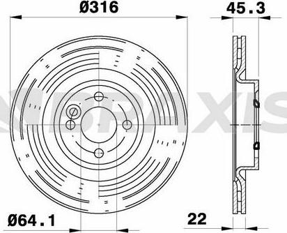 Braxis AE0664 - Brake Disc autospares.lv