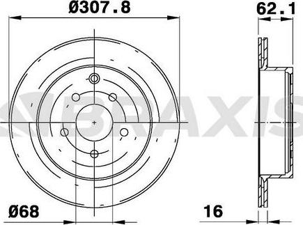 Braxis AE0665 - Brake Disc autospares.lv