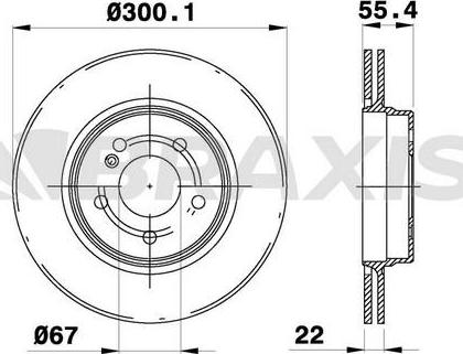 Braxis AE0668 - Brake Disc autospares.lv