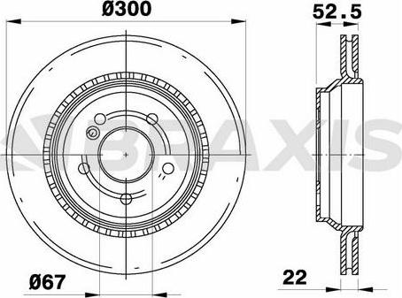 Braxis AE0667 - Brake Disc autospares.lv