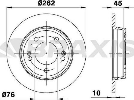 Braxis AE0608 - Brake Disc autospares.lv