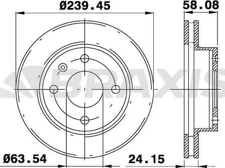 Braxis AE0619 - Brake Disc autospares.lv