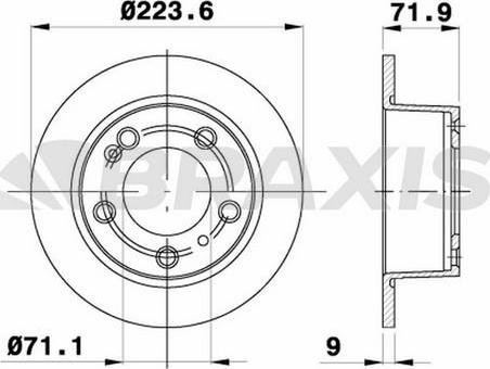 Braxis AE0614 - Brake Disc autospares.lv