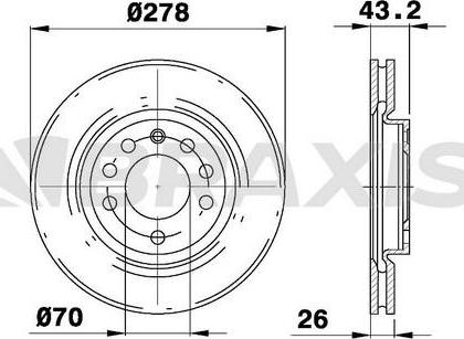 Braxis AE0618 - Brake Disc autospares.lv