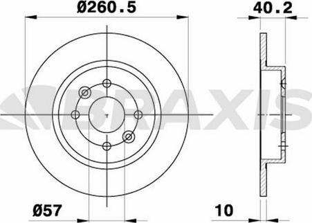 Braxis AE0613 - Brake Disc autospares.lv