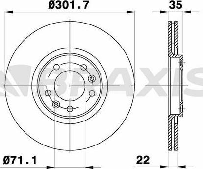 Blue Print ADP154359 - Brake Disc autospares.lv