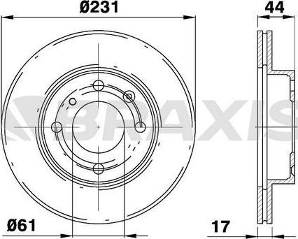 Braxis AE0639 - Brake Disc autospares.lv