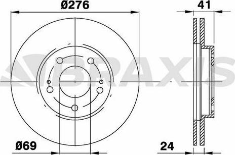 Braxis AE0621 - Brake Disc autospares.lv