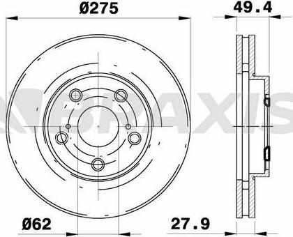 Braxis AE0623 - Brake Disc autospares.lv