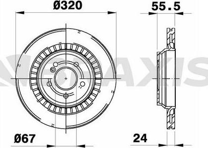 Braxis AE0627 - Brake Disc autospares.lv